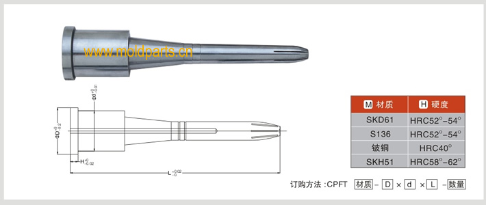東莞大翔模具配件有限公司專業生產筆模型芯，筆模型芯的材質、熱處理、硬度、標準、型號等詳情說明和介紹，您可以通過本頁面下單留言或者發送詢/報價